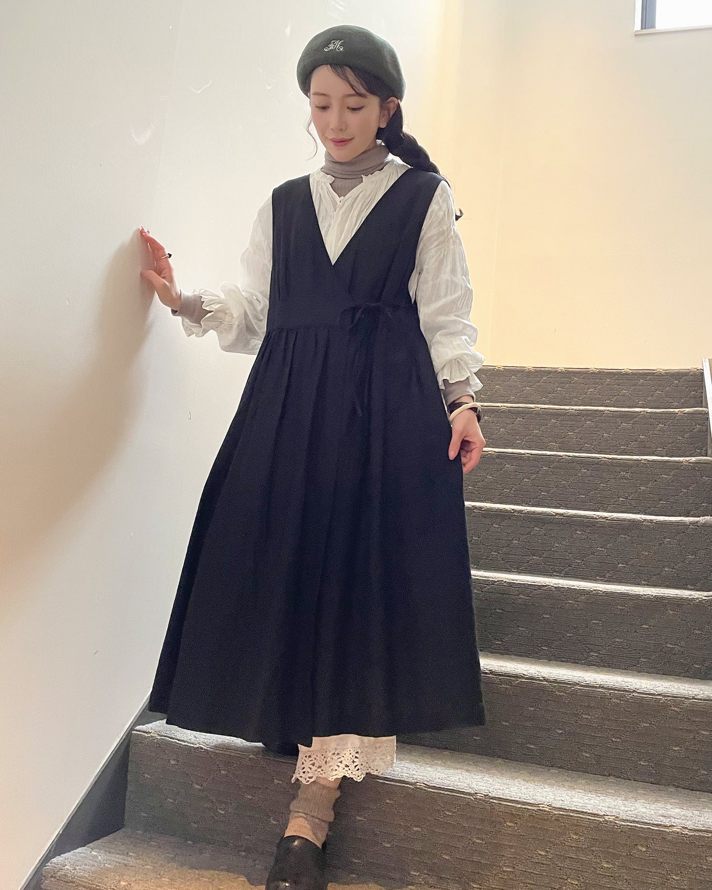 【NEW COLOR】カシュクールジャンパースカート