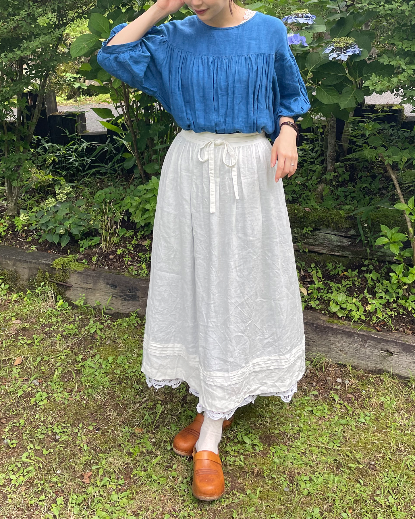 5分袖ワンピース