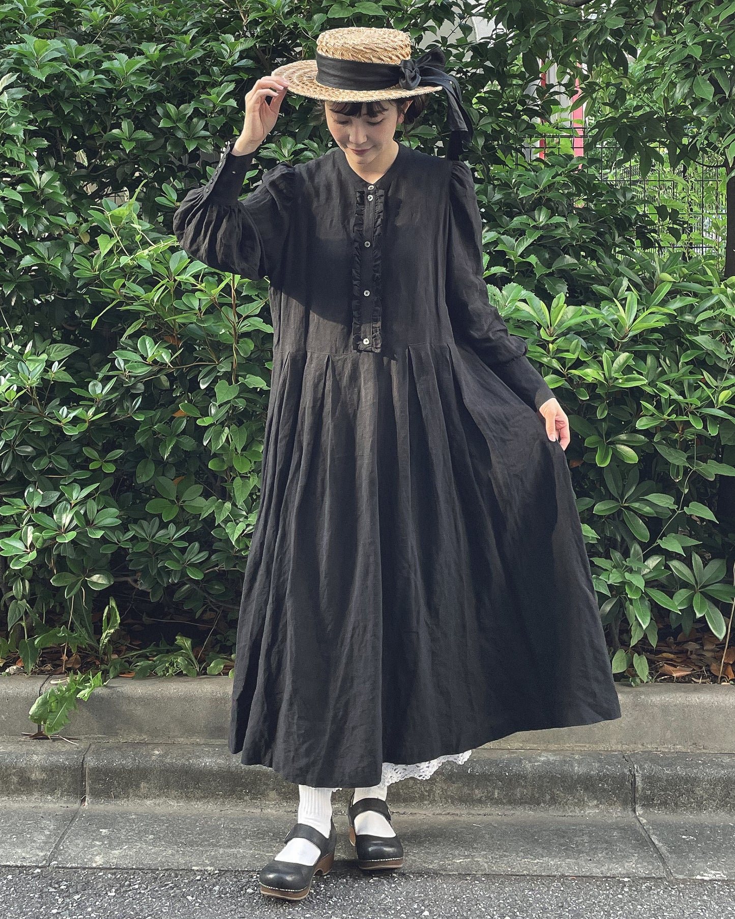 ロングカフスワンピース