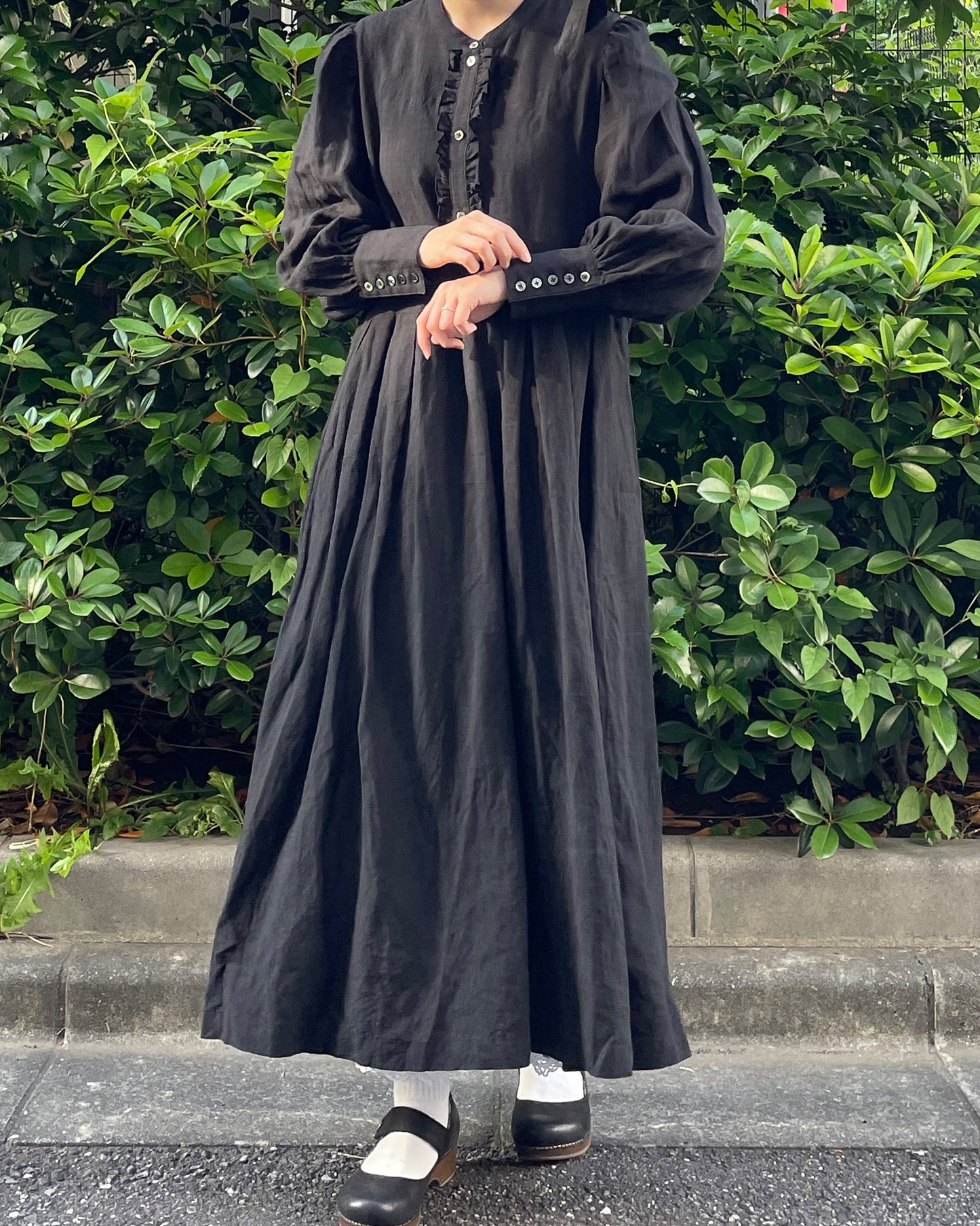 ロングカフスワンピース