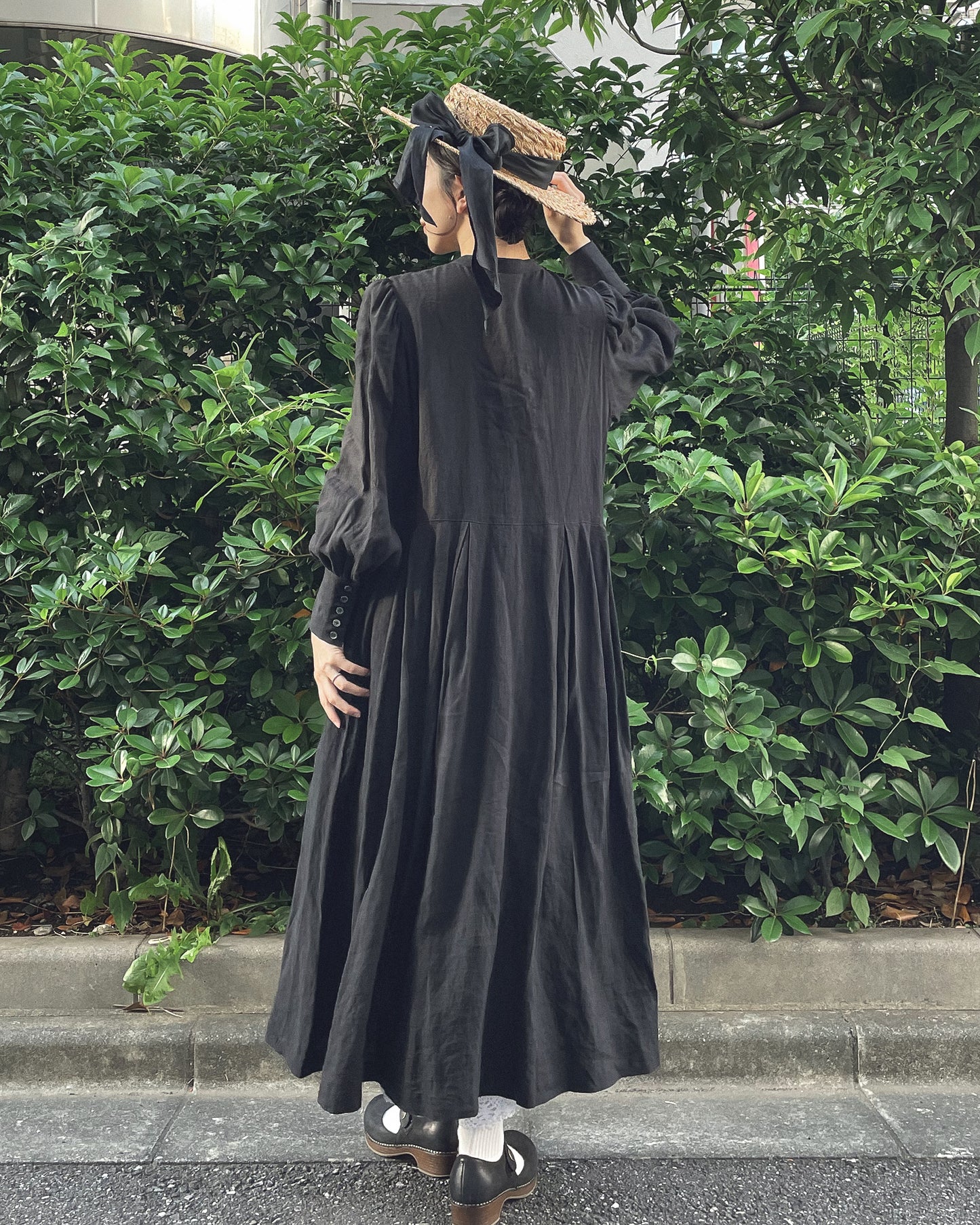 ロングカフスワンピース