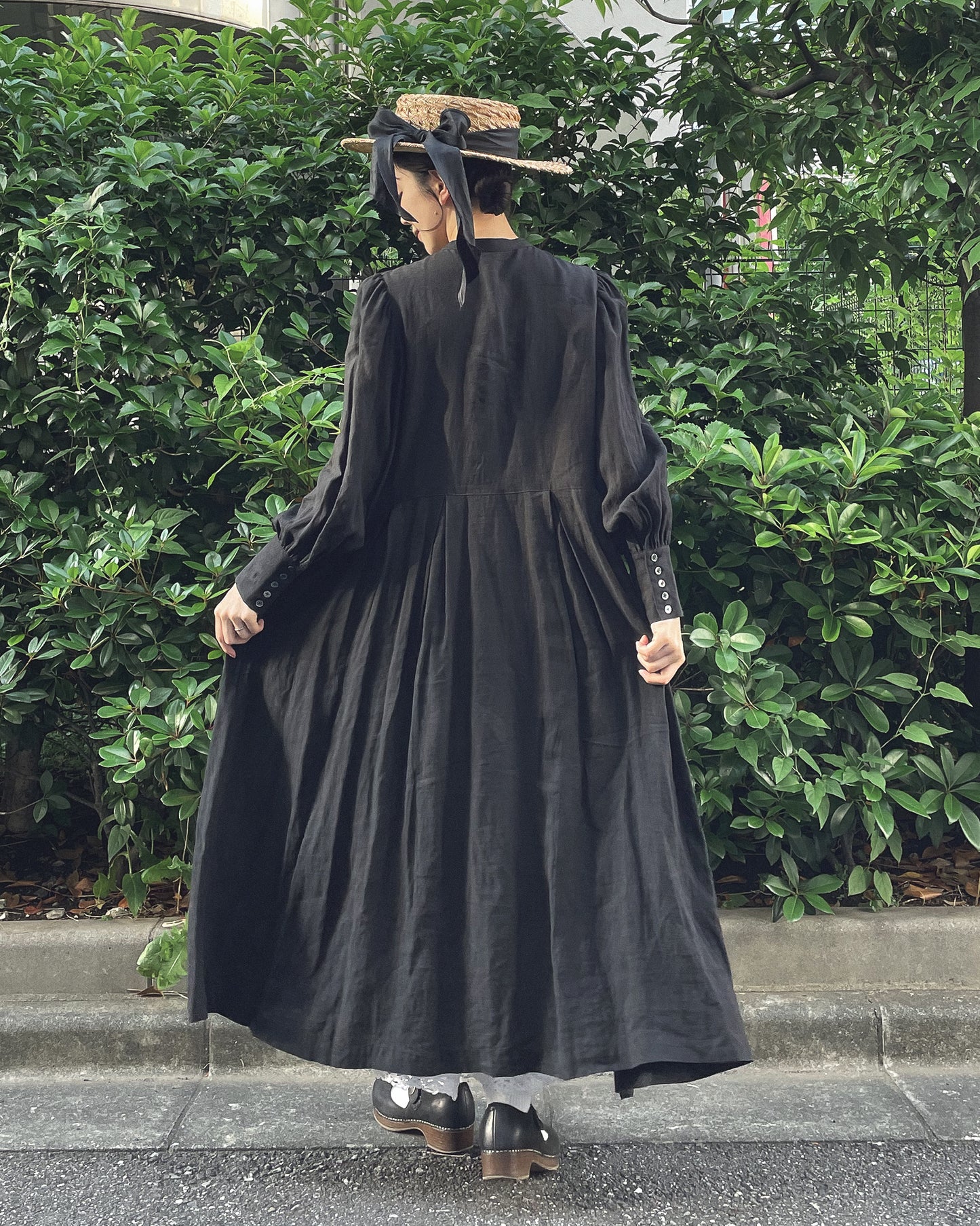 ロングカフスワンピース