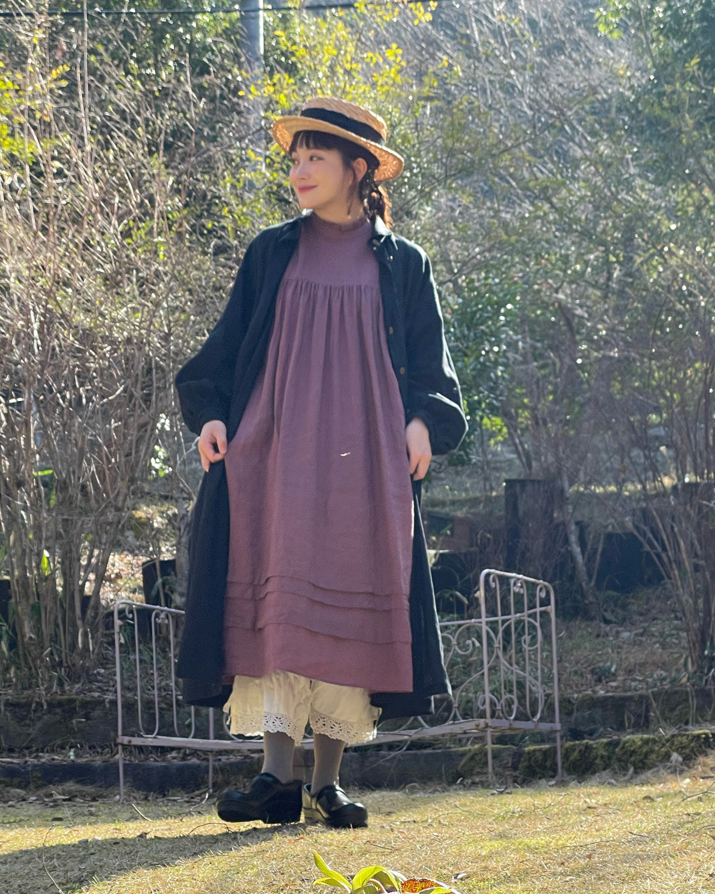 【NEW COLOR】半袖フリルタックワンピース