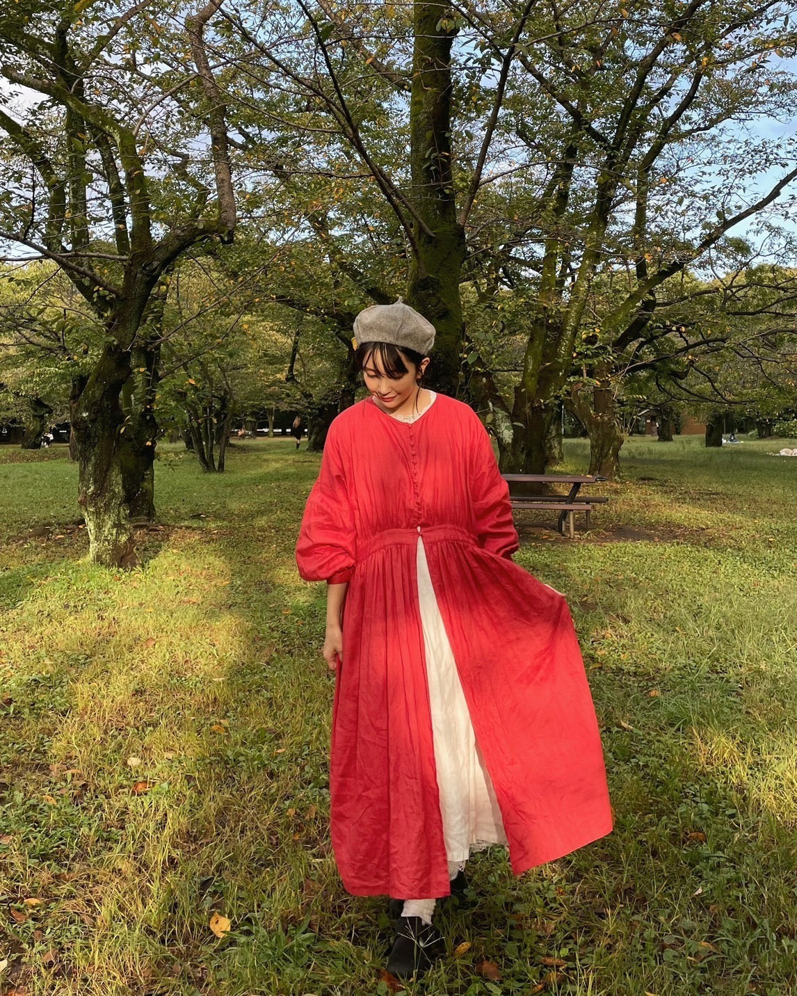 オープンギャザーワンピース