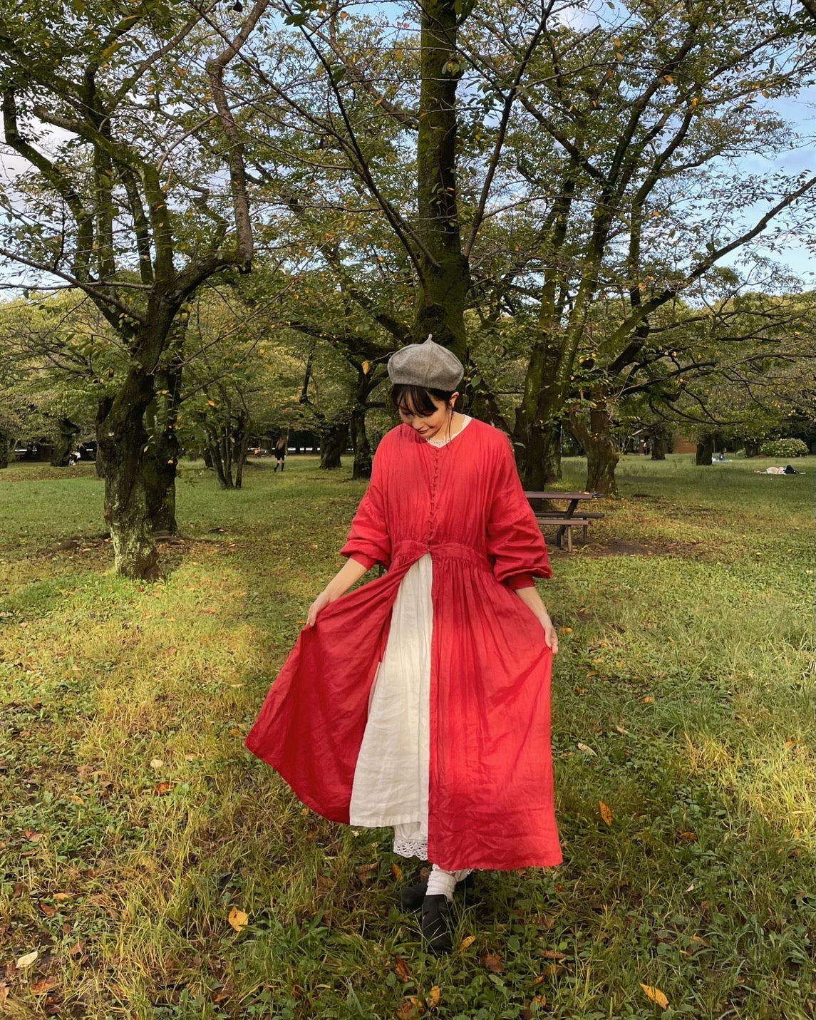 オープンギャザーワンピース