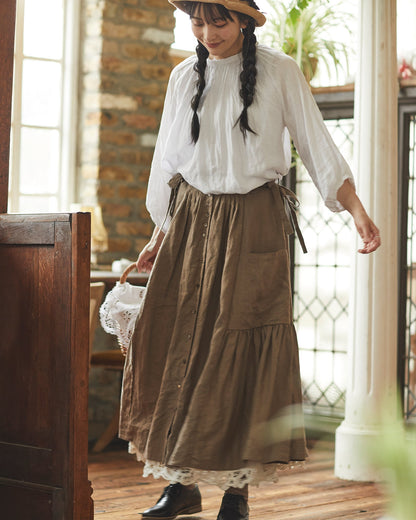 Linen Gather Skirt