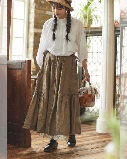 Linen Gather Skirt