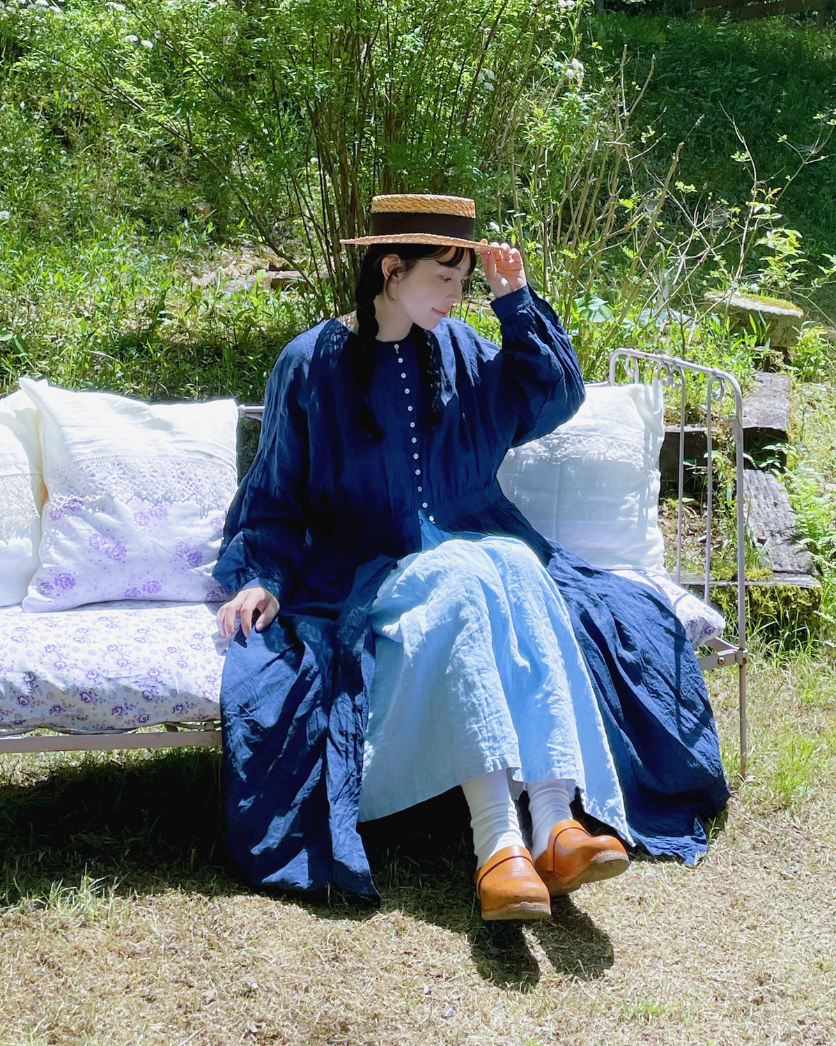 NEW】Linen Open Gather Dress リネン100% オープンギャザードレス NEW】Linen Open Gather Dress リネン100% オープンギャザードレス