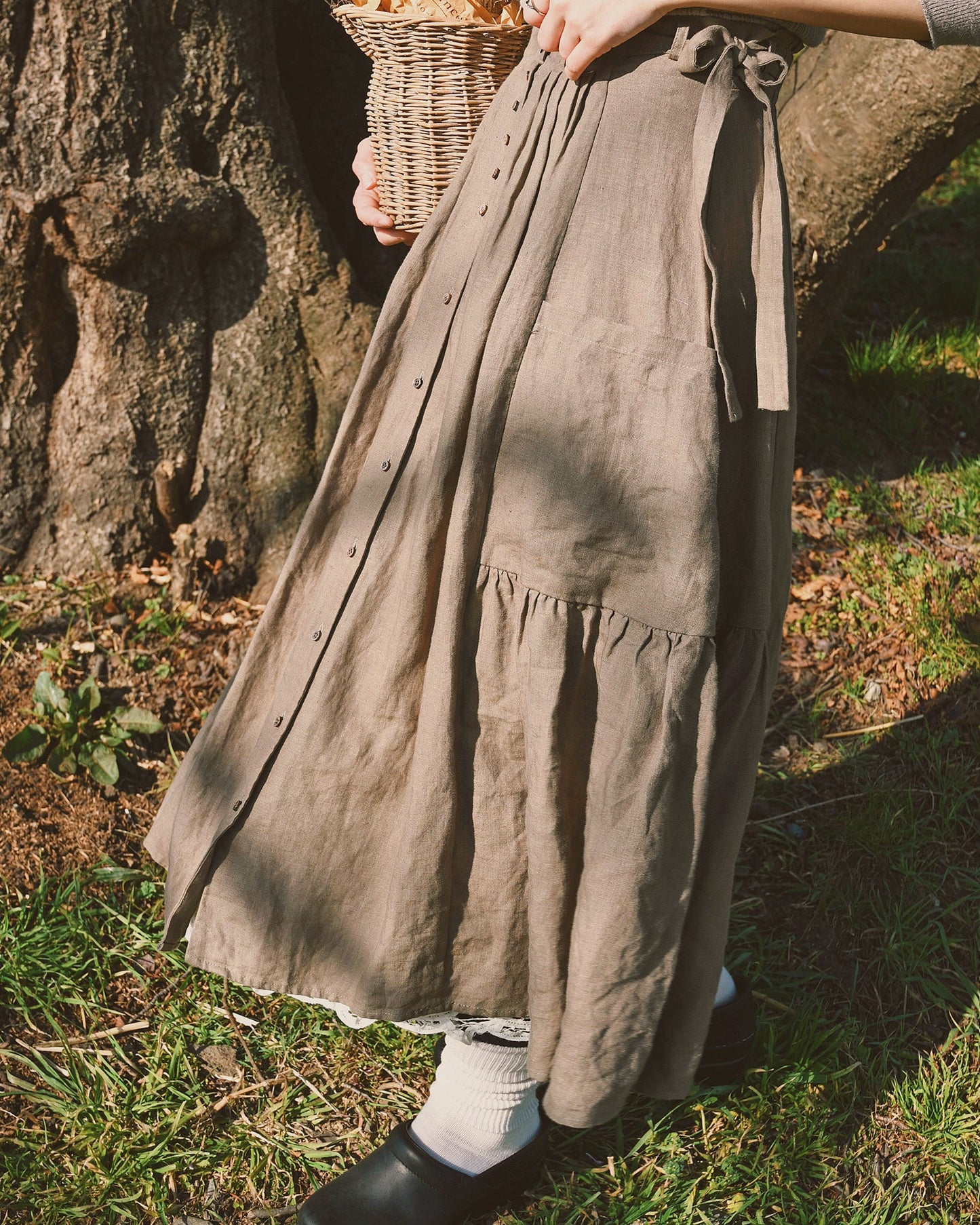 Linen Gather Skirt